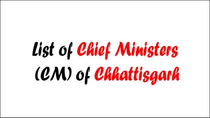 Chief Ministers of Chhattisgarh 2000-2024