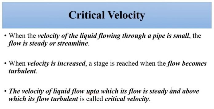 Critical Velocity