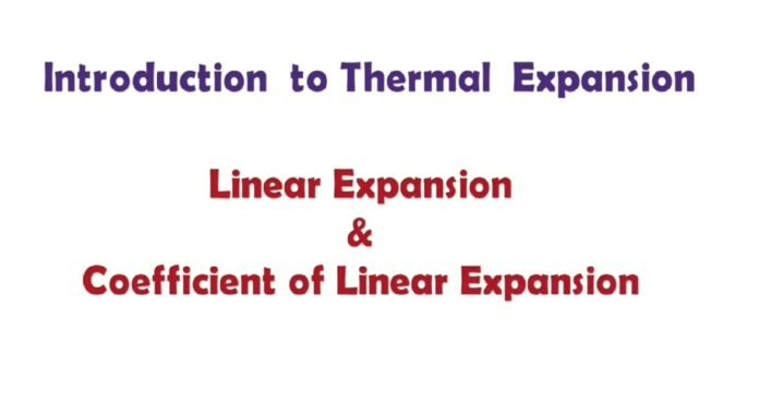 Coefficient of Linear Expansion
