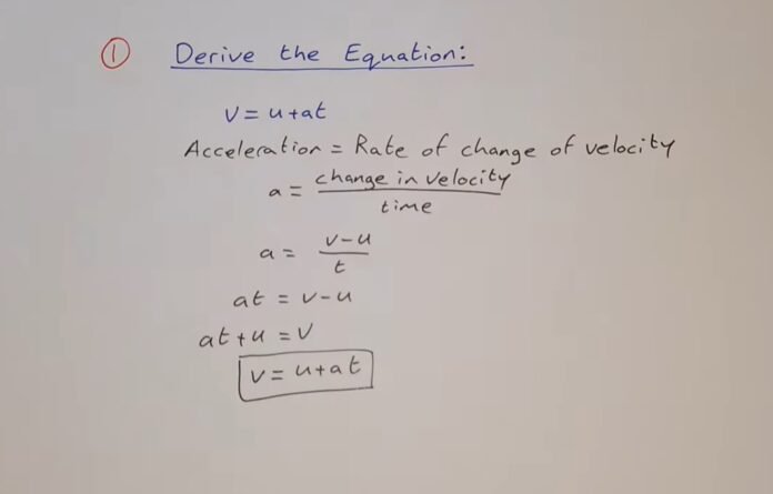 Derivation of Equation of Motion