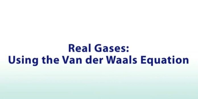 Van Der Waals Equation